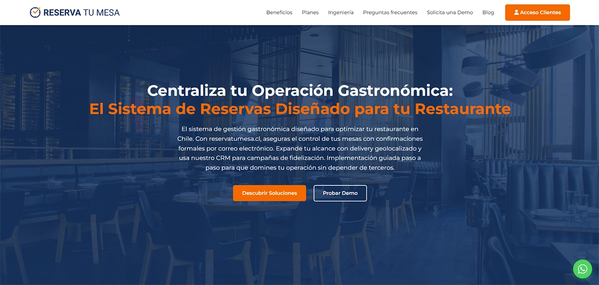 software de reservas para restaurantes